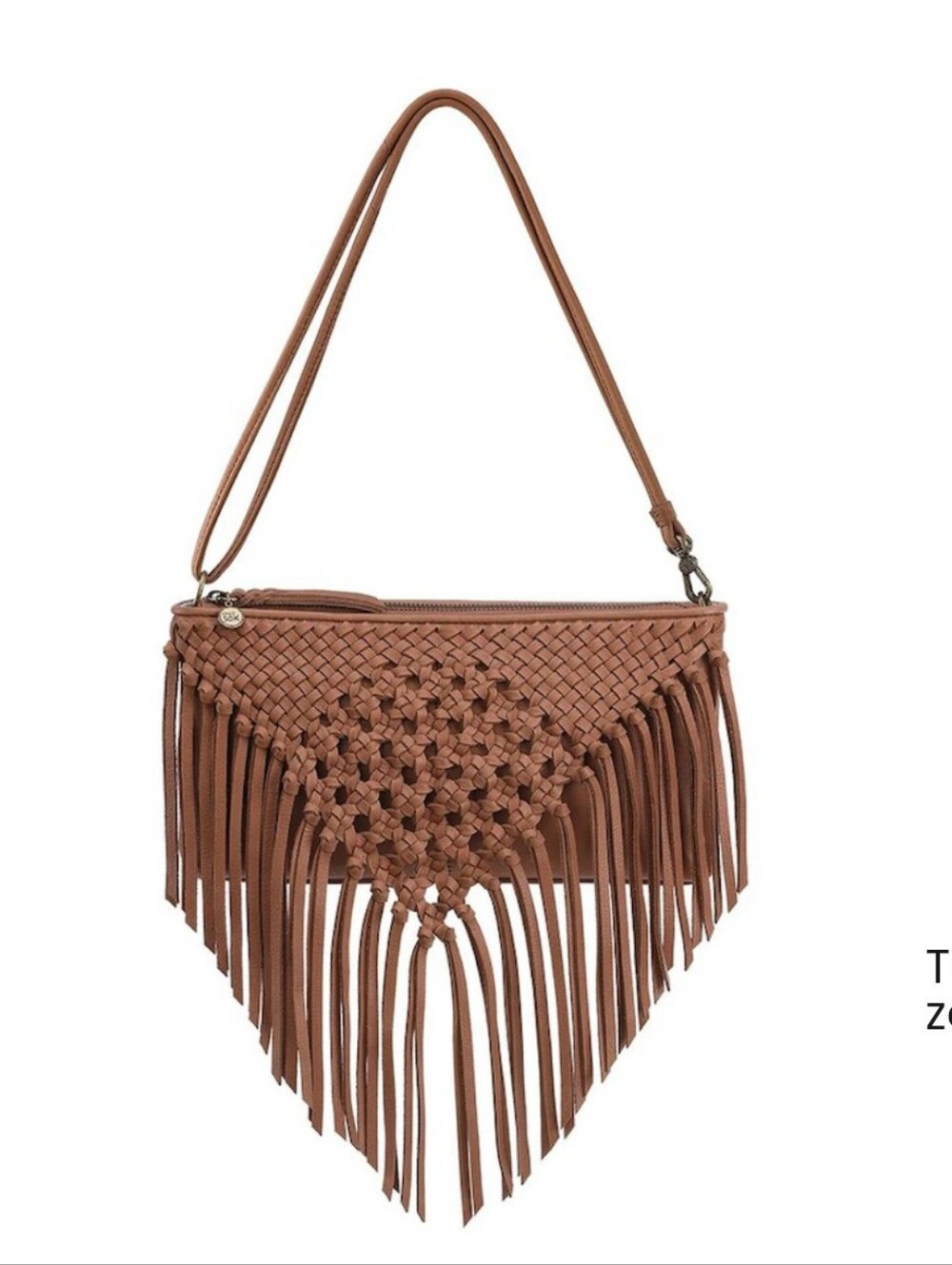 The Sak Filmore Leather 3-in-1 Clutch Brown Fringe